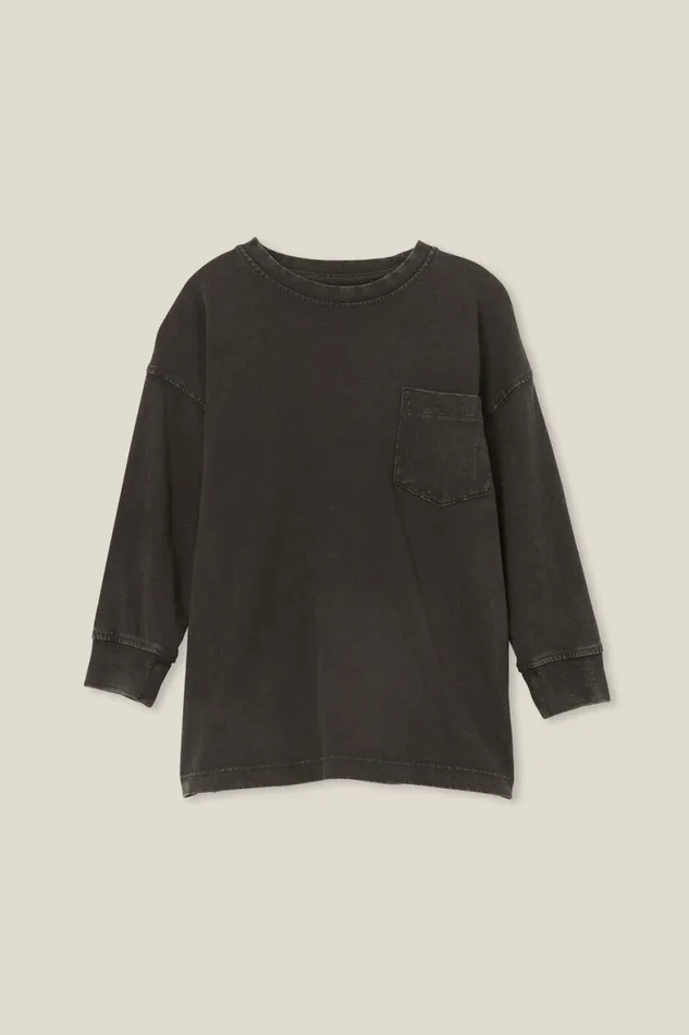 Boys 214 Tops and TShirts Cotton On The Essential Long Sleeve Tee Phantom Wash
