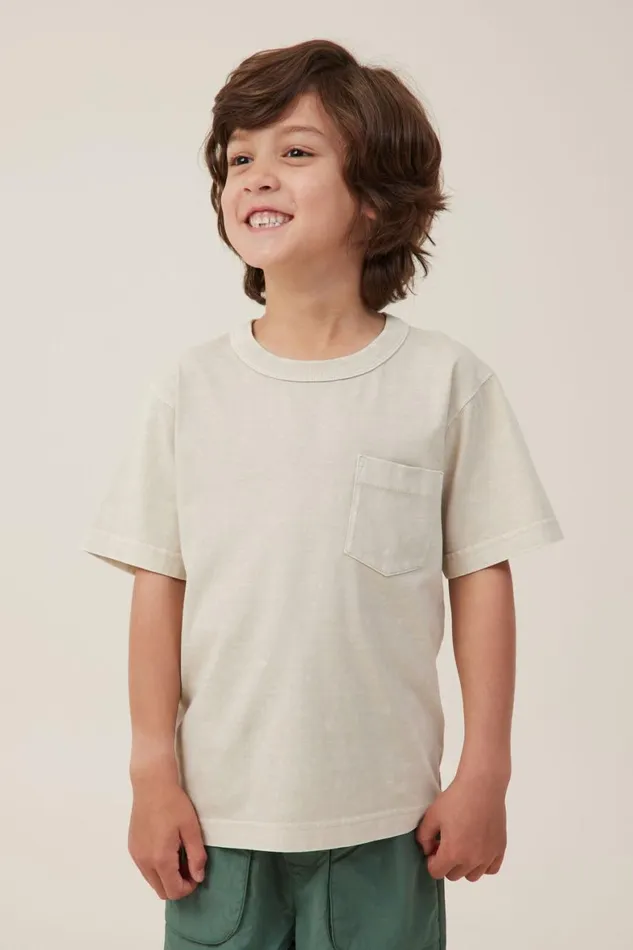Boys 214 Tops and TShirts Cotton On The Essential Short Sleeve Tee Rainy Day Wash