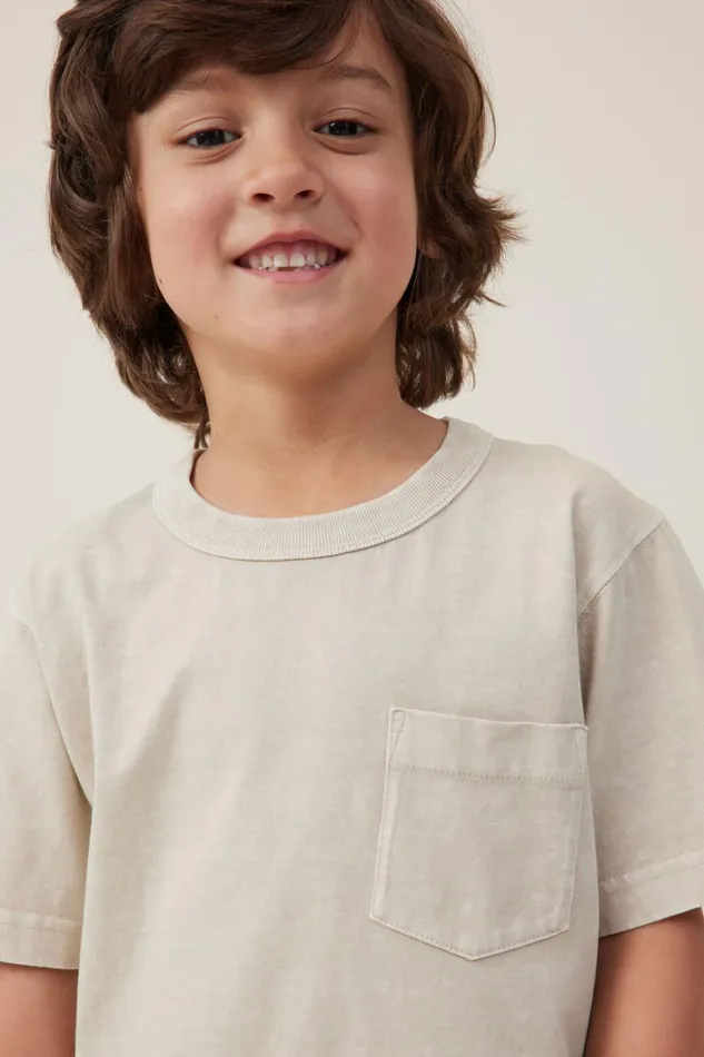 Boys 214 Tops and TShirts Cotton On The Essential Short Sleeve Tee Rainy Day Wash