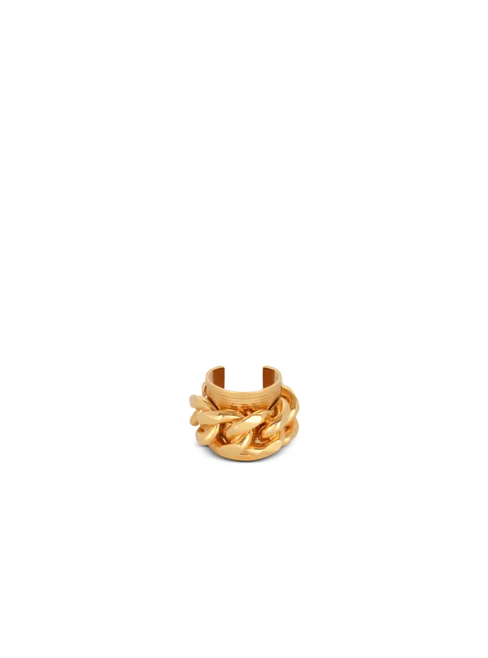 Brass Chain Ring Gold Women Balmain Fashion Jewelry