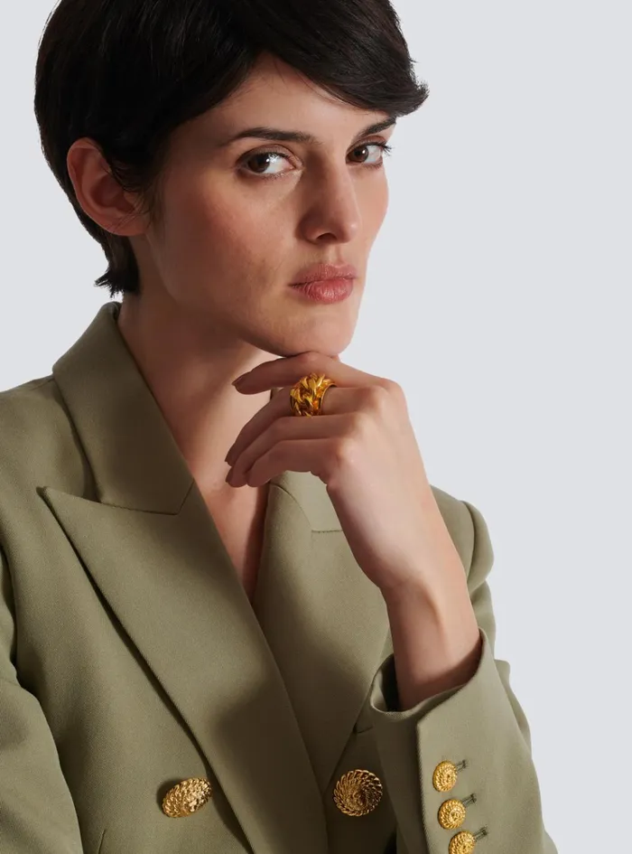 Brass Chain Ring Gold Women Balmain Fashion Jewelry