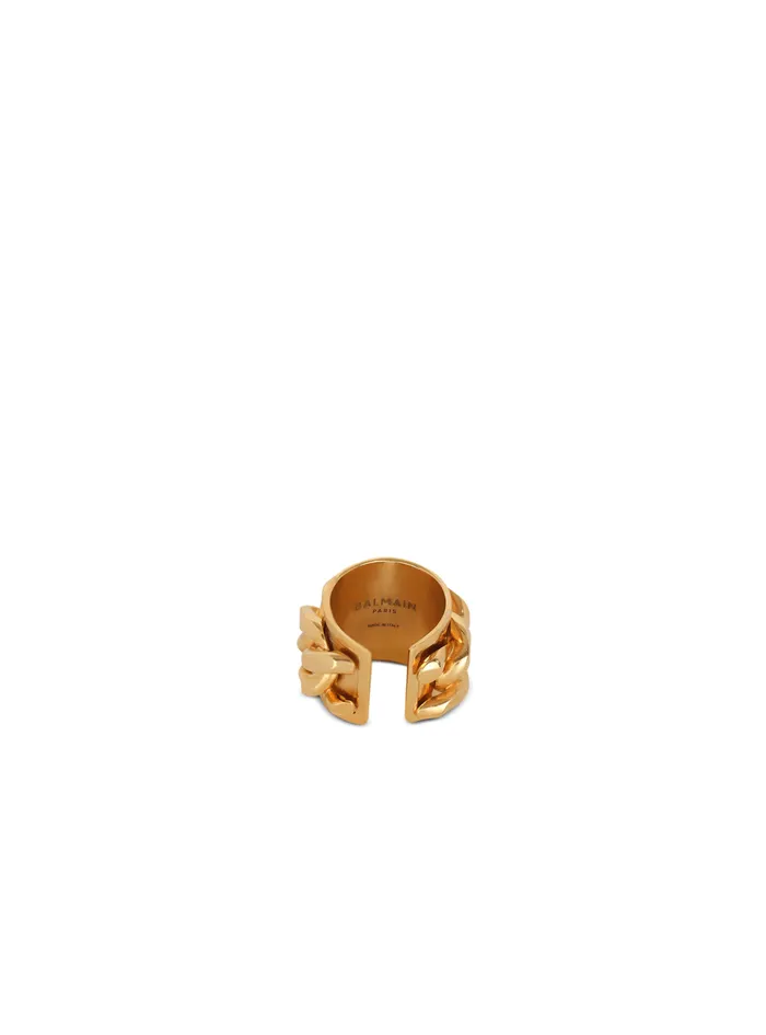 Brass Chain Ring Gold Women Balmain Fashion Jewelry