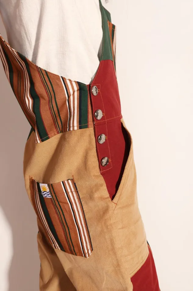 Bryson Dungaree Patchwork Stripe Womens LF Markey One Pieces