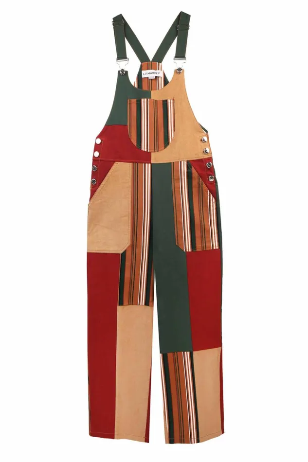 Bryson Dungaree Patchwork Stripe Womens LF Markey One Pieces