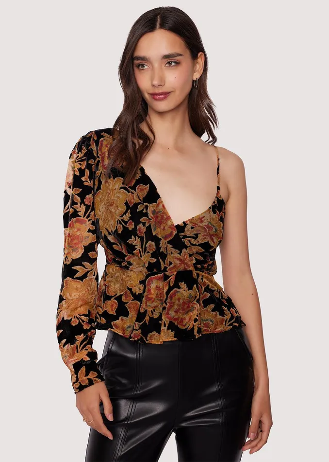 Cabin Hideaway Top Blackfloral Women Lost Wander Tops