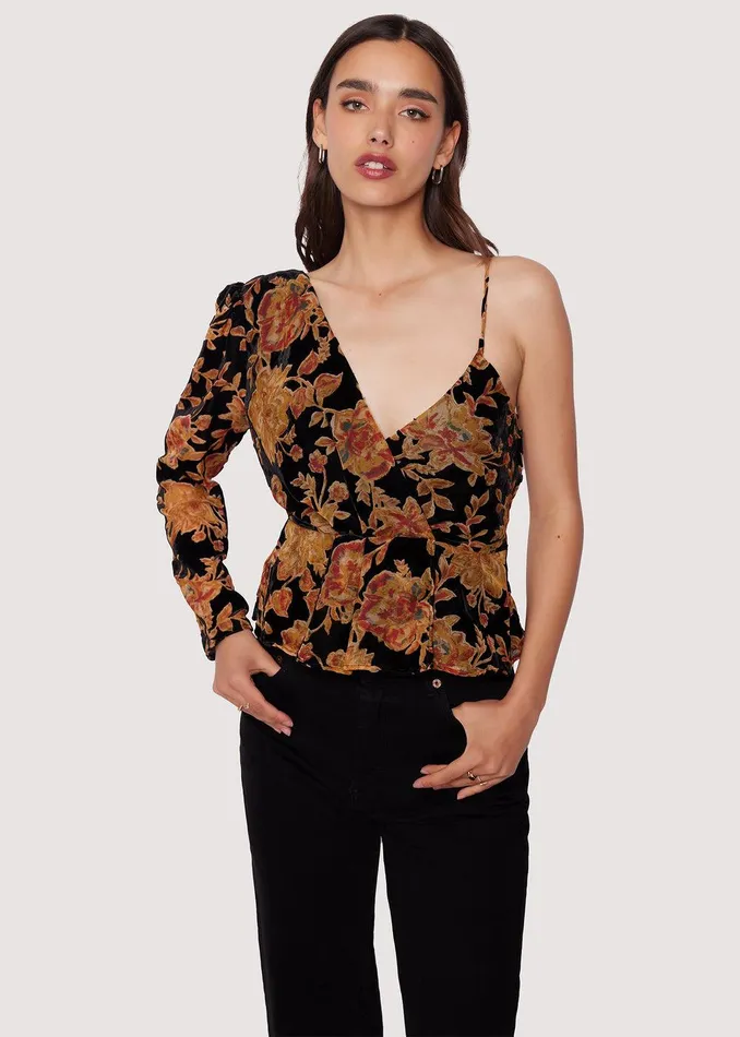 Cabin Hideaway Top Blackfloral Women Lost Wander Tops