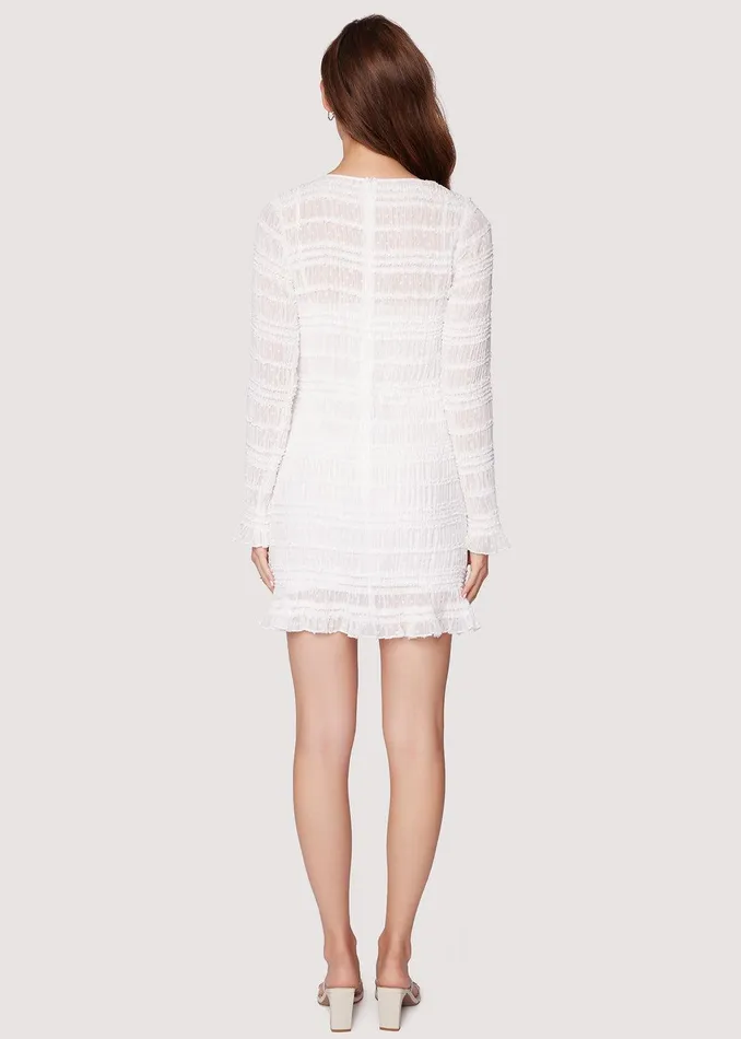 Calla Lily Long Sleeve Mini Dress Offwhite Women Lost Wander Dresses