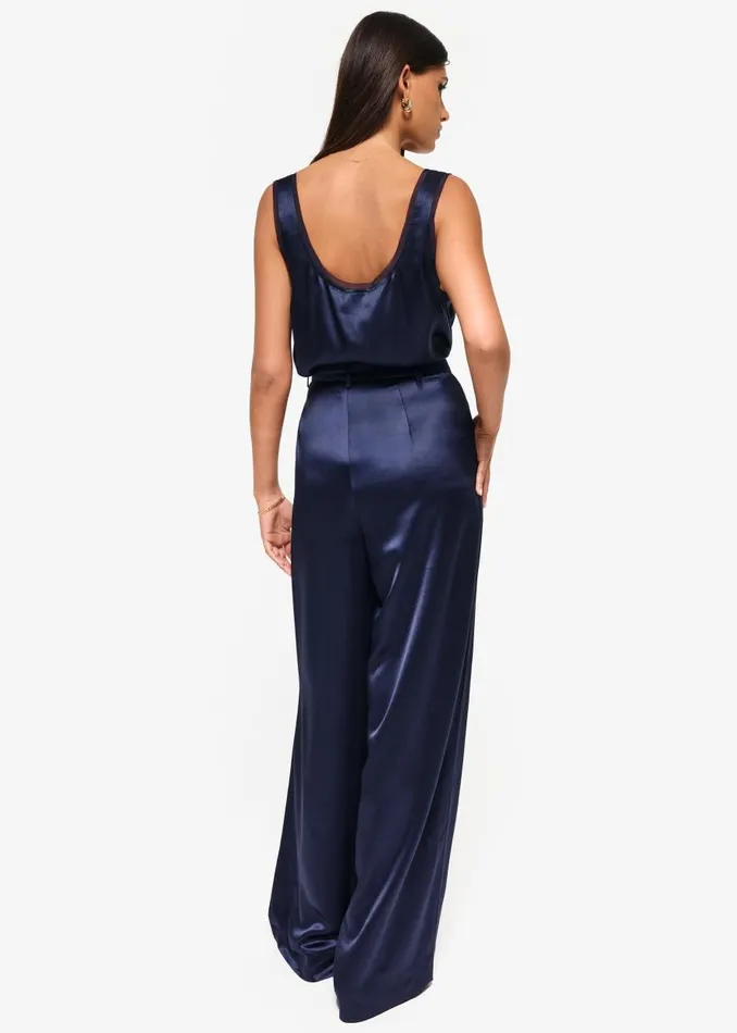 CAMI NYC Bottoms Women Noura Wide Leg Pant Navy