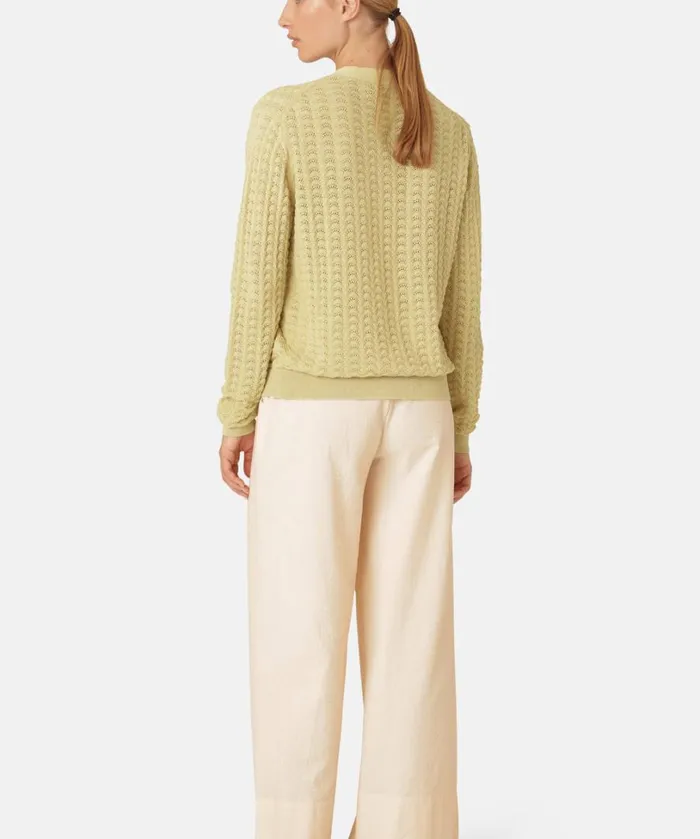Cardigan 8211 Olive Grass Clothing Ilse Jacobsen Knitwear