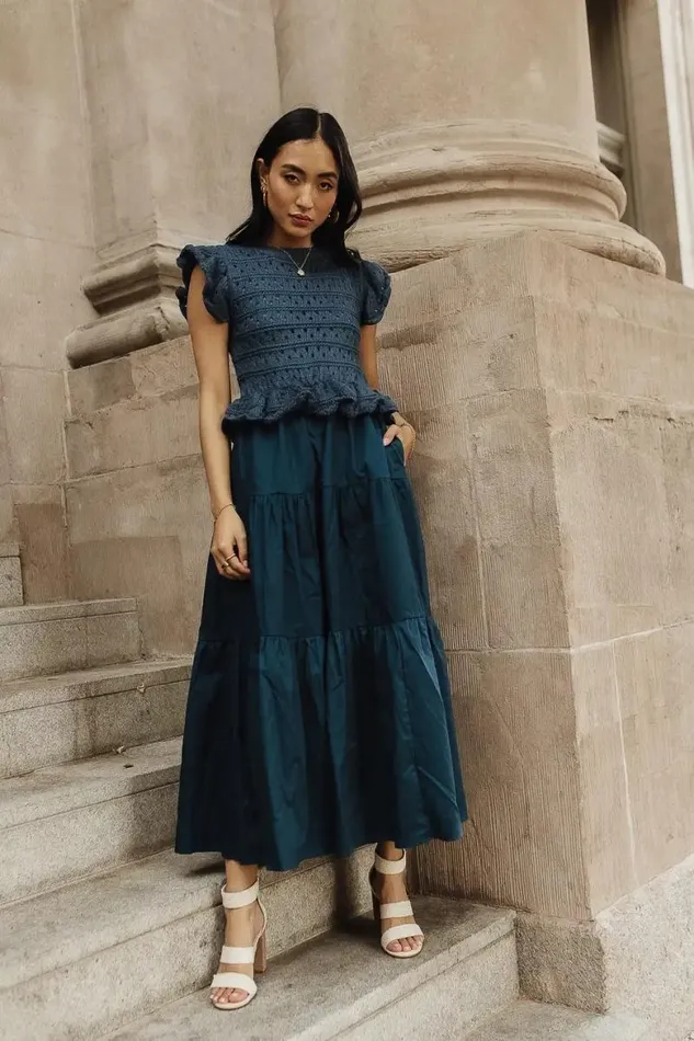 Carey Maxi Dress In Teal Teal Women Bohme Dresses