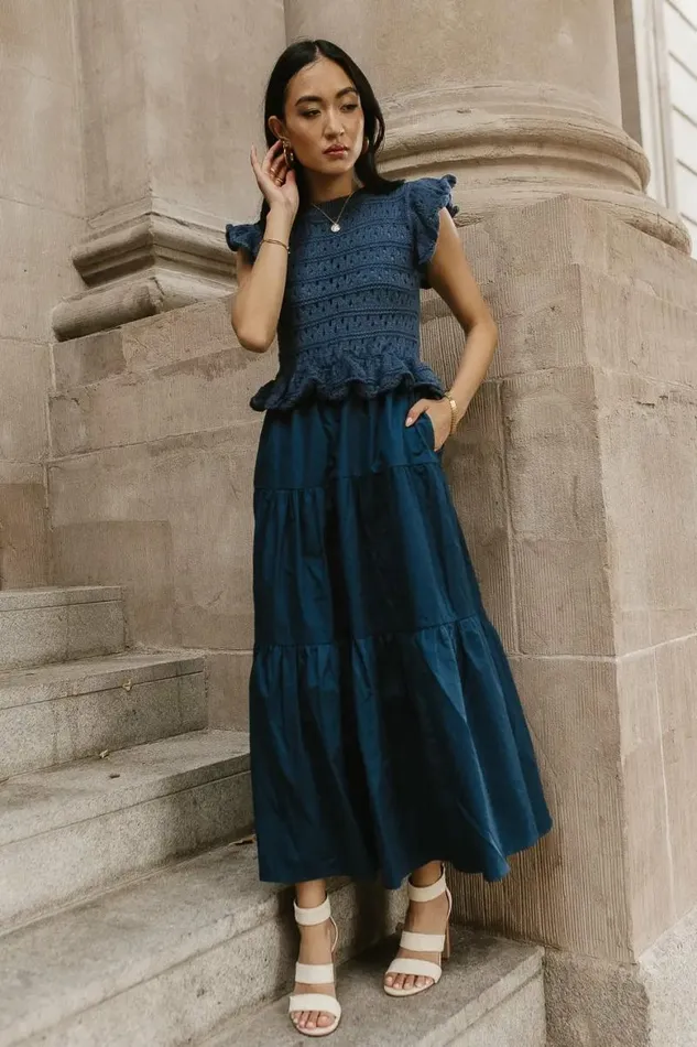 Carey Maxi Dress In Teal Teal Women Bohme Dresses
