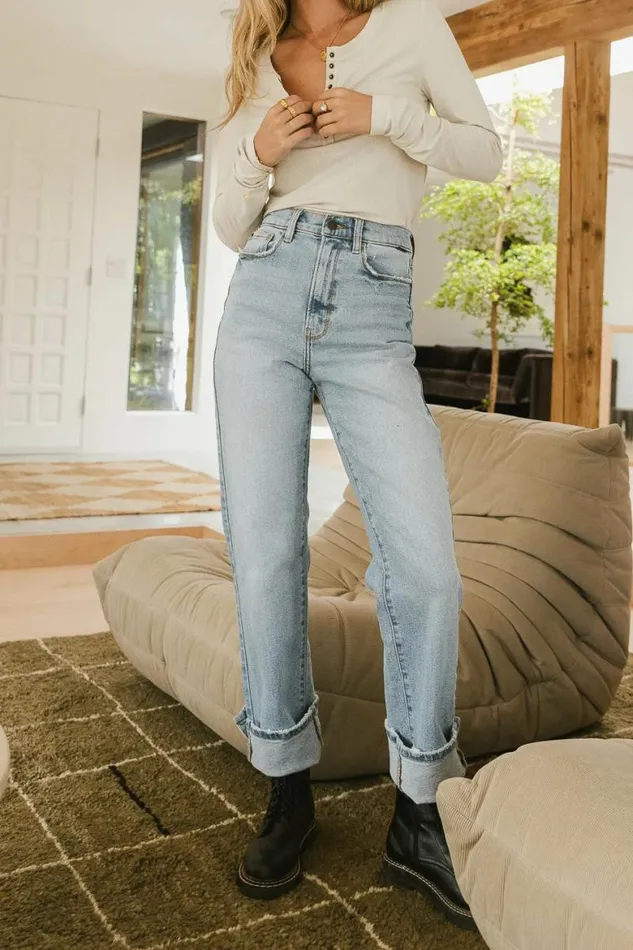 Carolina Dad Jeans Light Wash Women Bohme Denim