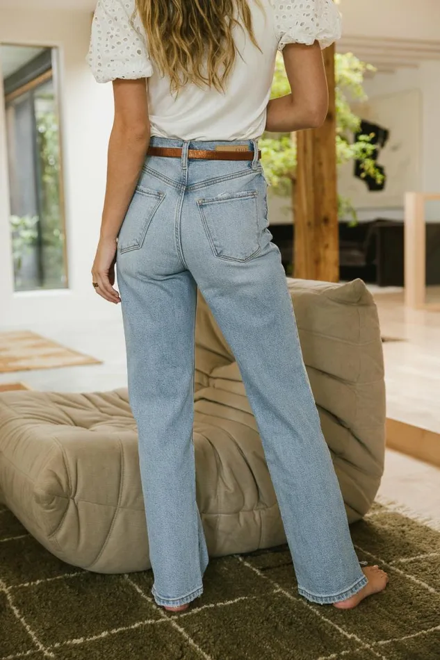 Carolina Dad Jeans Light Wash Women Bohme Denim