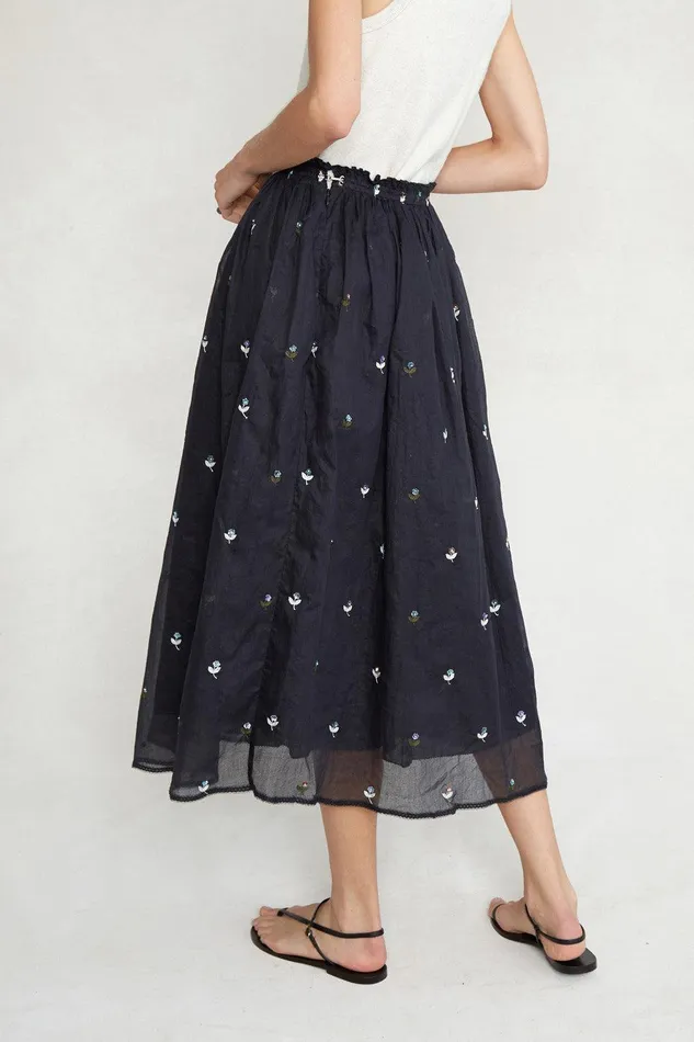 Caroline Ballet Skirt Black Floral Women Chan Luu Bottoms
