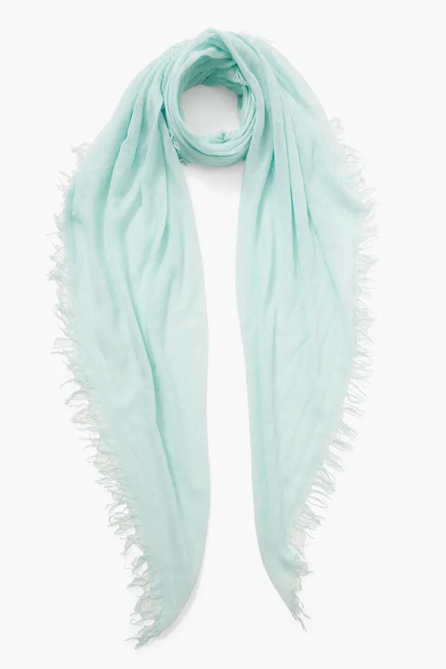 Cashmere And Silk Scarf Aqua Blue Women Chan Luu Scarves