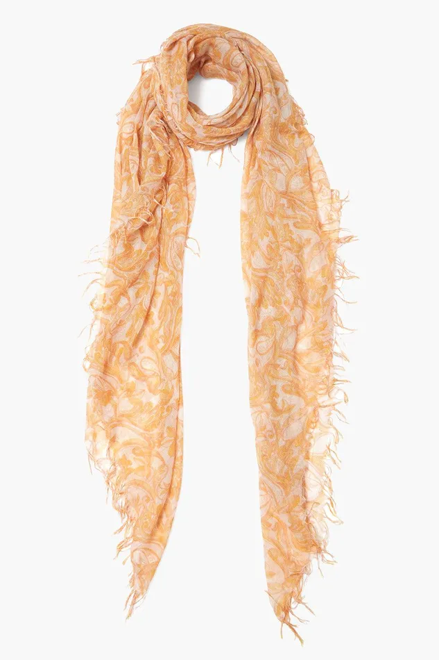 Cashmere And Silk Scarf Marigold Free Bird Women Chan Luu Scarves