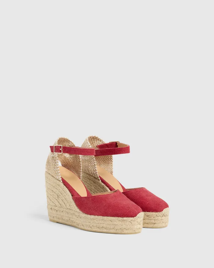 Castaer Carol8ed002 Rojo Carmn Women Wedges