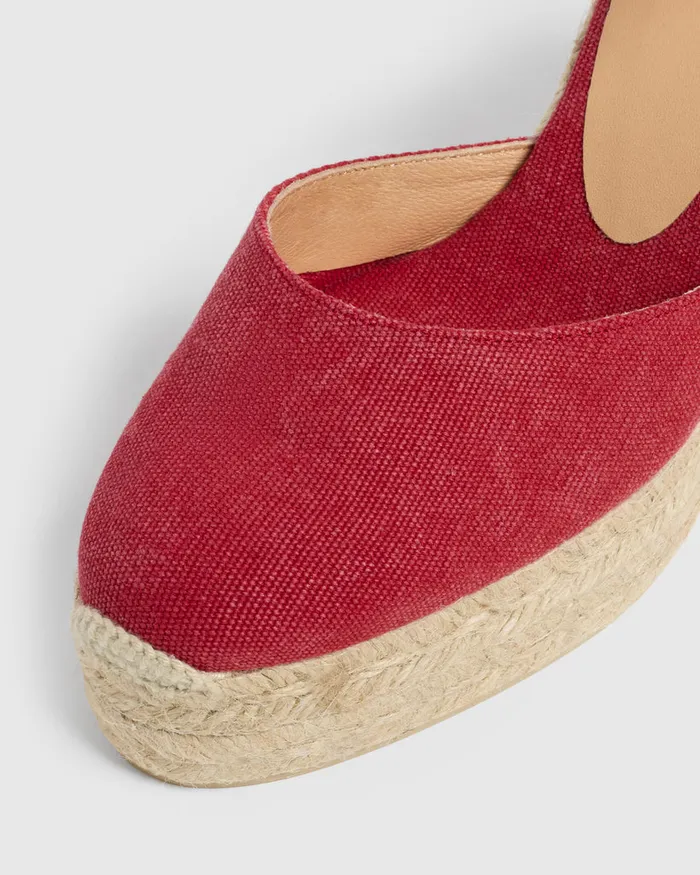 Castaer Carol8ed002 Rojo Carmn Women Wedges