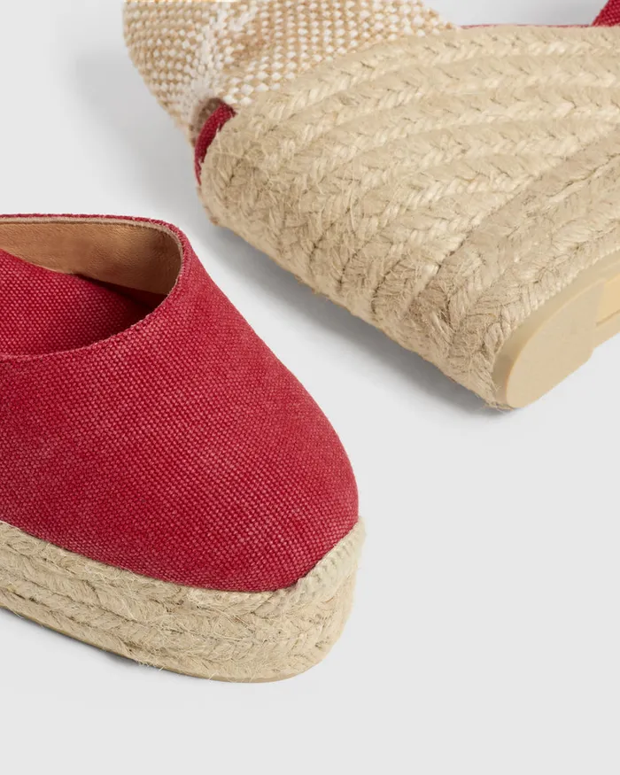 Castaer Carol8ed002 Rojo Carmn Women Wedges