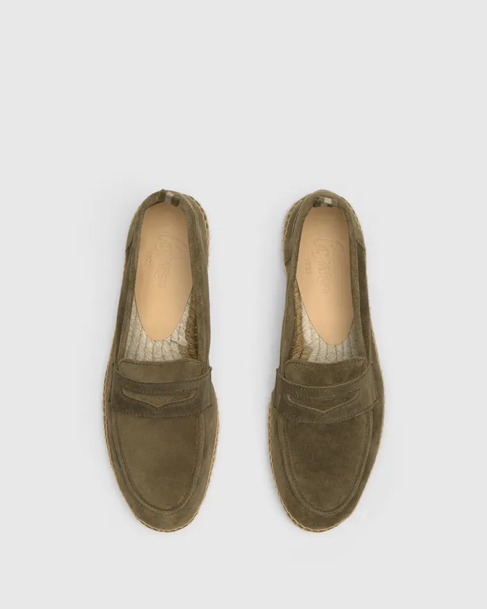 Castaer Nacho T186 Verde Bosque Men Flat Shoes