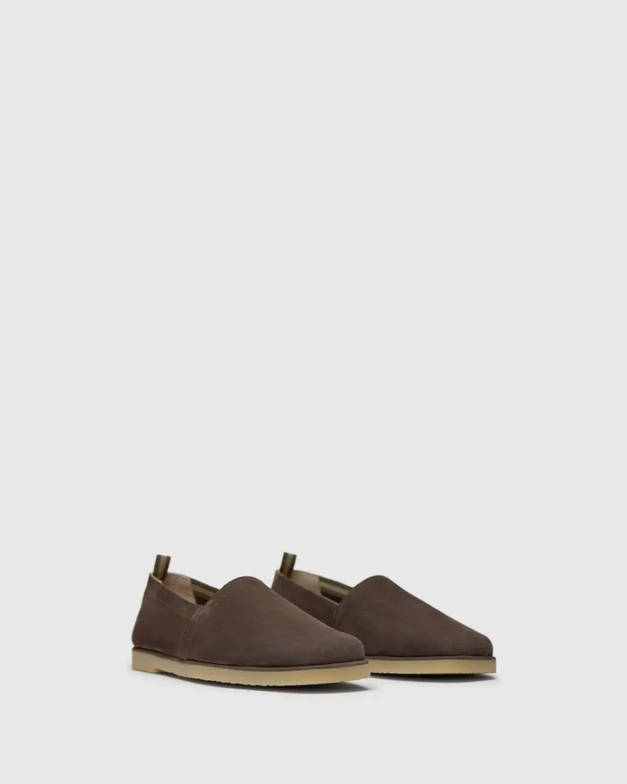 Castaer Pau166 Marron Osc Men Flat Shoes