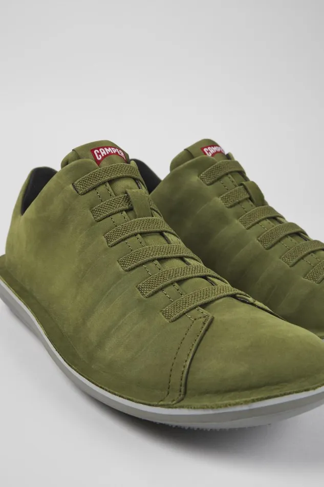 Casual Shoes Men Camper Beetle Green Nubuck Low Sneaker
