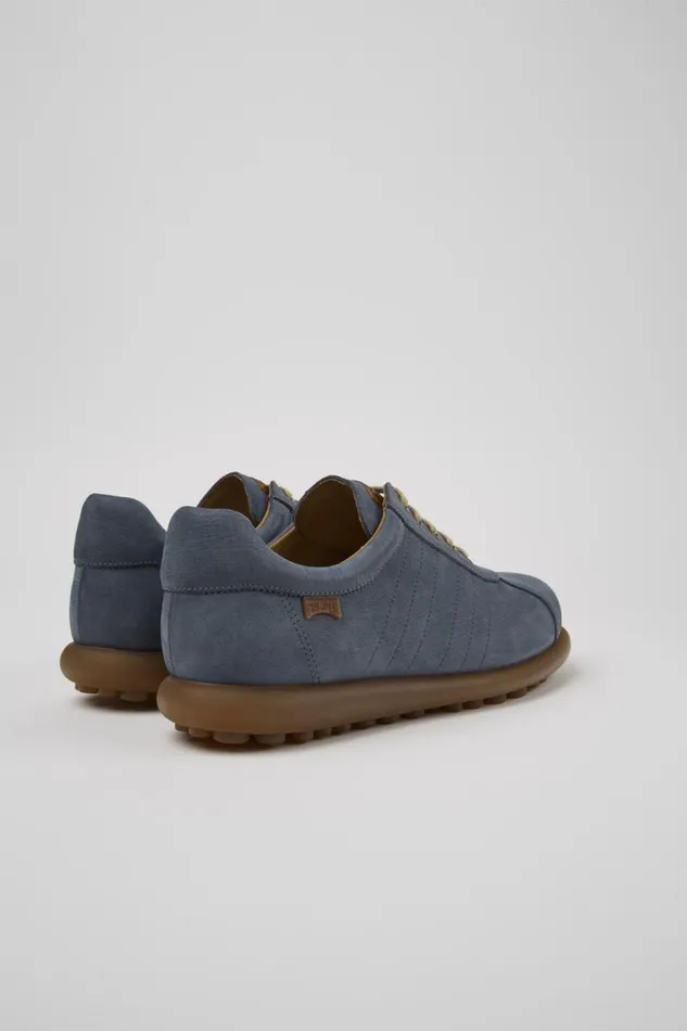 Casual Shoes Men Camper Pelotas Blue Nubuck Oxford Sneaker