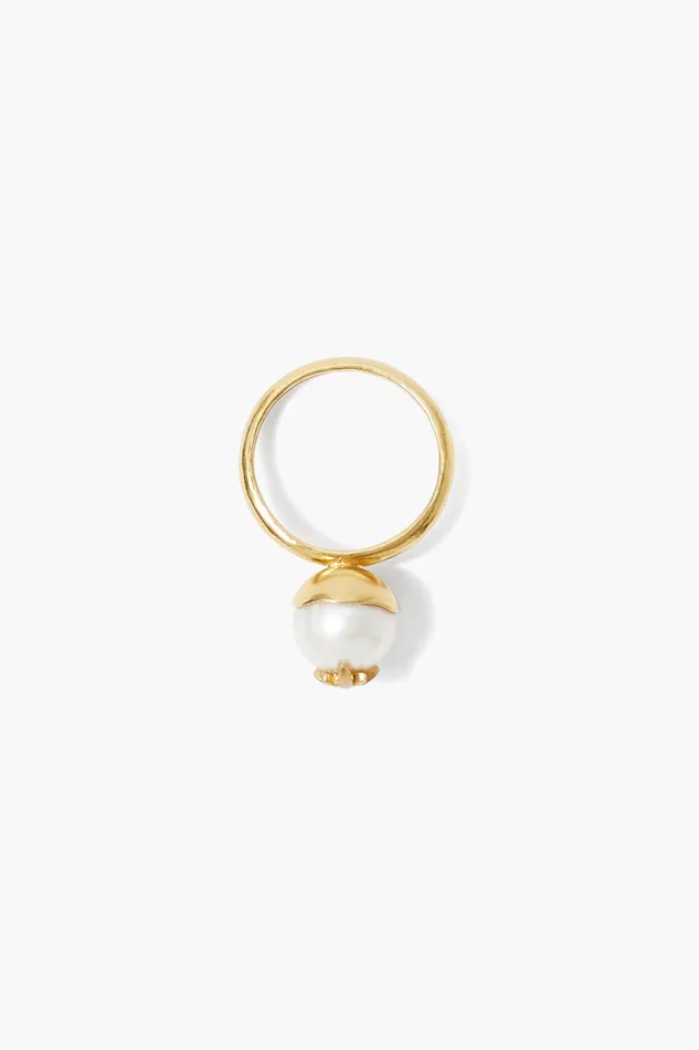 Cecilia Ring White Pearl Women Chan Luu Rings