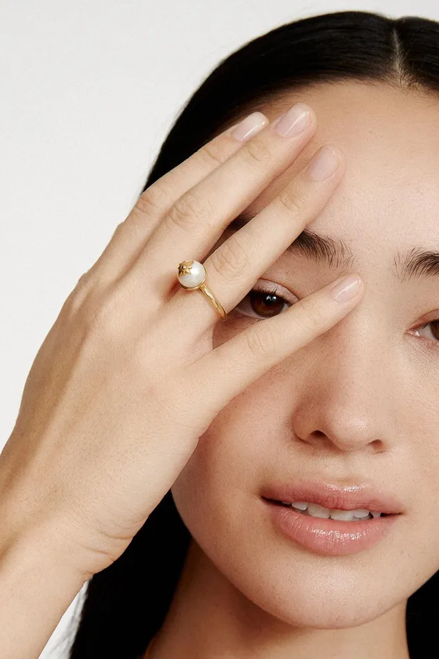 Cecilia Ring White Pearl Women Chan Luu Rings
