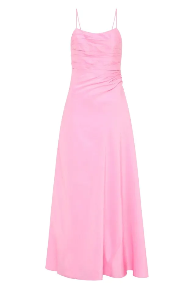 Clarice Draped Maxi Dress Bon Bon Pink Women Aje Maxi Dresses