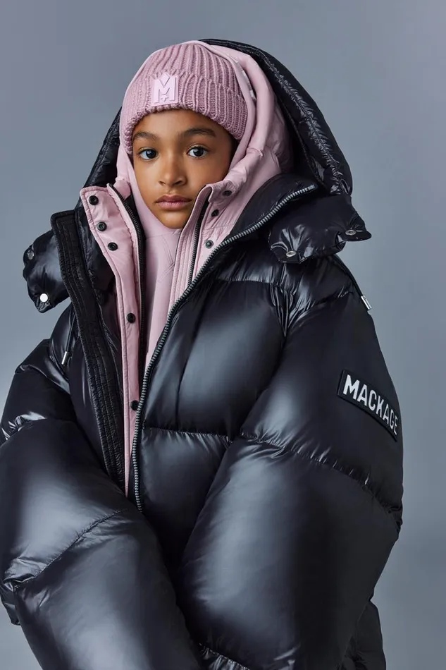 Coats and Jackets Kids Mackage ALANNIST Lustrous Medium Down Parka With Hood For Toddlers 26 Years Black Coats and Jackets Kids Mackage ALANNIST Lustrous Medium Down Parka With Hood For Toddlers 26 Years Black