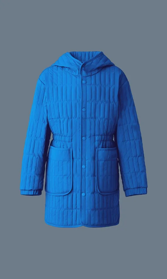Coats and Jackets Kids Mackage HAYDEN Light Down Vertical Quilted Coat For Kids 814 Years Light Military
