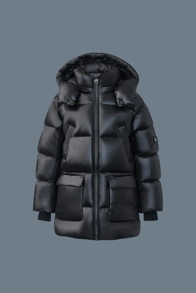 Coats and Jackets Kids Mackage KENNIE Lustrous Light Down Parka With Hood For Toddlers 26 Years Black Coats and Jackets Kids Mackage KENNIE Lustrous Light Down Parka With Hood For Toddlers 26 Years Black