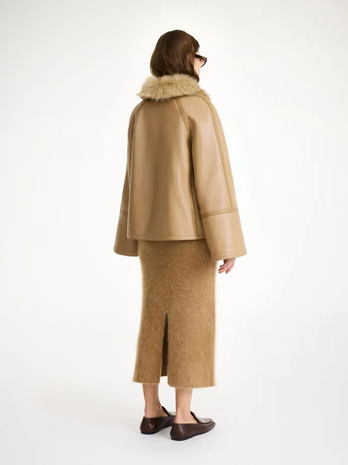 Coats and Jackets Women By Malene Birger Odellies Shearling Jacket Tannin
