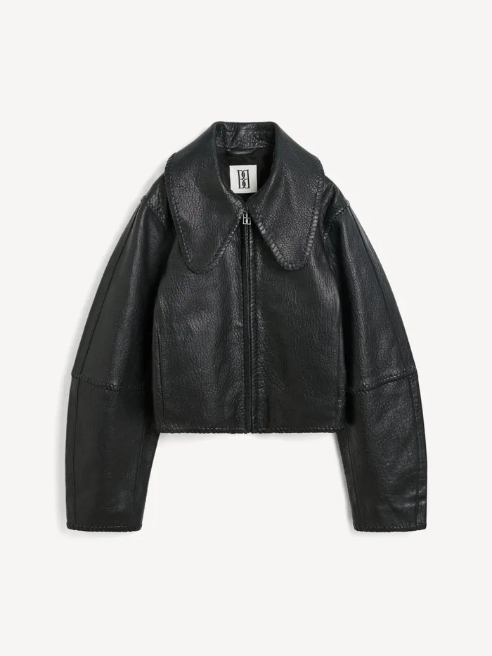 Coats and Jackets Women By Malene Birger Rowani Leather Jacket Black Coats and Jackets Women By Malene Birger Rowani Leather Jacket Black