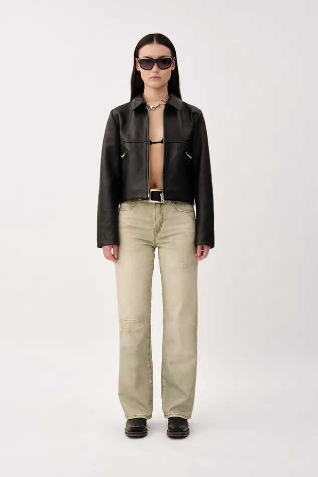 Coats Jackets and blazers Dalia Leather Black Wonhundred Women
