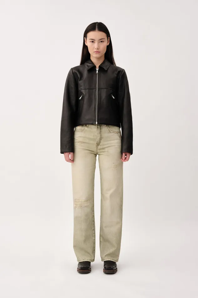 Coats Jackets and blazers Dalia Leather Black Wonhundred Women