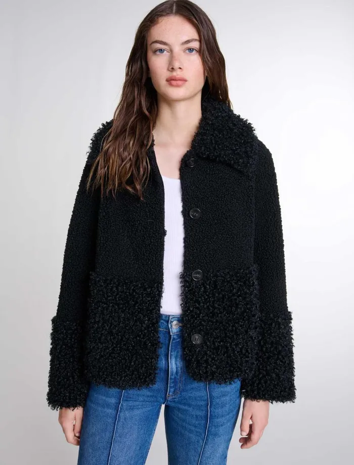 Coats Women Maje Curly Jacket Black