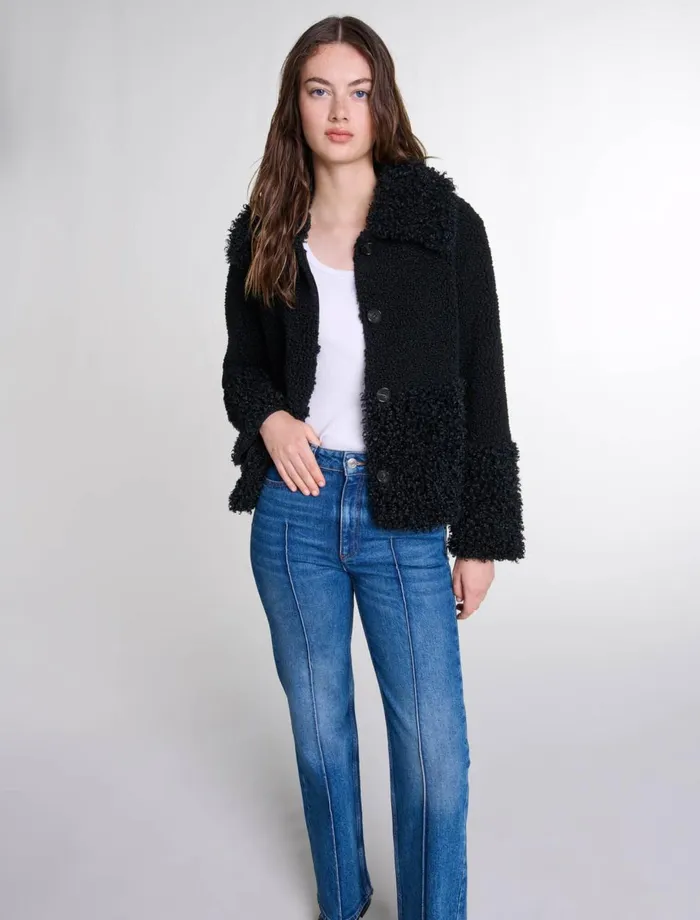 Coats Women Maje Curly Jacket Black