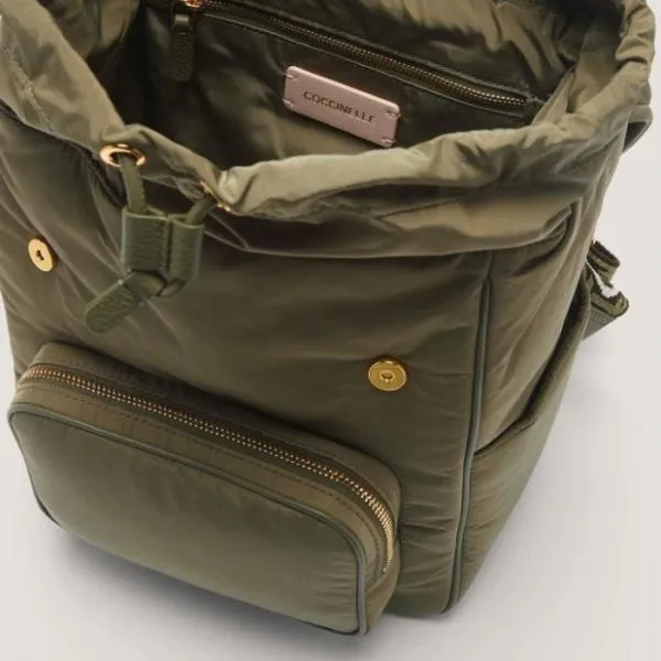 Coccinelle Campus Puffy Nylon Medium Laurel Green Women Coccinelle Backpacks Coccinelle Campus Puffy Nylon Medium Laurel Green Women Coccinelle Backpacks