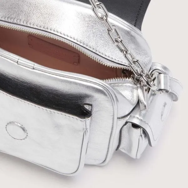 Coccinelle Campus Smooth Metal Mini Silver Women Coccinelle Mini Bags Coccinelle Campus Smooth Metal Mini Silver Women Coccinelle Mini Bags