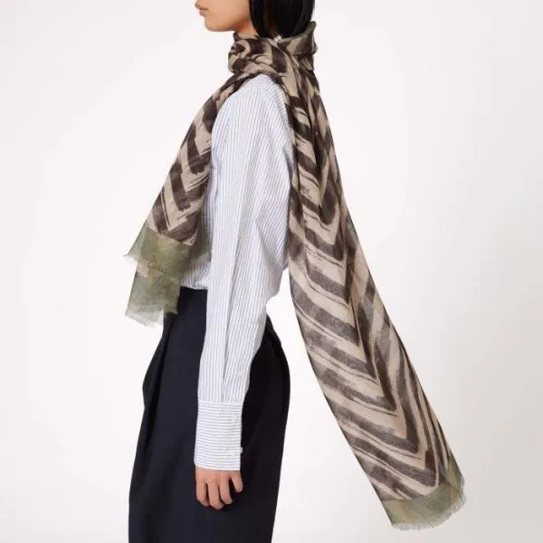 Coccinelle Maxi Spigato Multi Natural Women Coccinelle Scarves And Foulards