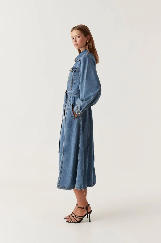 Colorado Denim Midi Dress 90039s Wash Women Aje Denim
