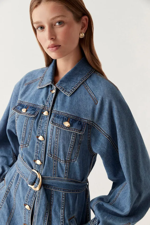Colorado Denim Midi Dress 90039s Wash Women Aje Denim