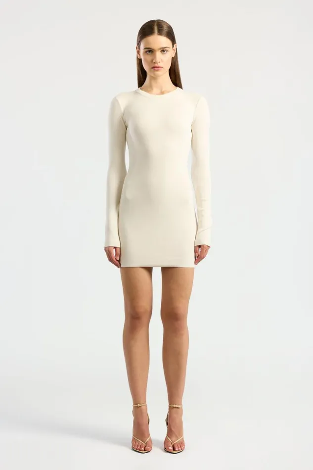 COTTON CITIZEN DRESSES Verona Crew Mini Dress Bone 8211 Women