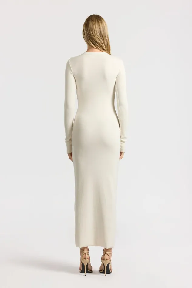COTTON CITIZEN DRESSES Verona Crewneck Maxi Dress Bone 8211 Women