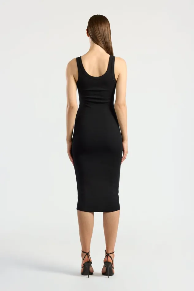 COTTON CITIZEN DRESSES Verona Midi Dress Jet Black 8211 Women