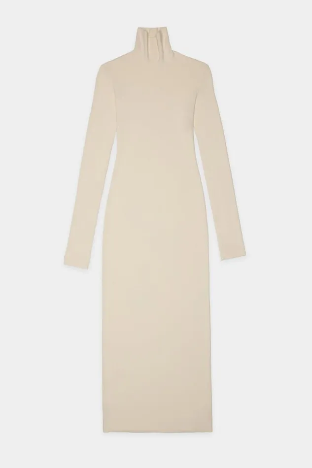 COTTON CITIZEN DRESSES Verona Turtleneck Maxi Dress Bone 8211 Women