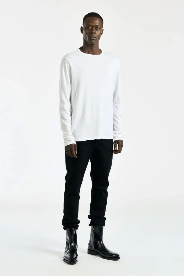 COTTON CITIZEN SHIRTS Classic Crew Long Sleeve Shirt White 8211 Men