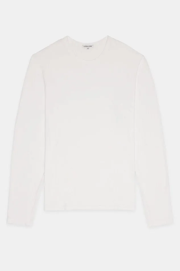 COTTON CITIZEN SHIRTS Classic Crew Long Sleeve Shirt White 8211 Men